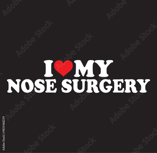 Silhouette of a person expressing love for nose surgery isolated on transparent background