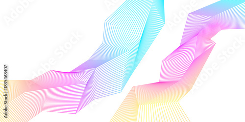Abstract colorful glowing wave curved lines background. Abstract frequency sound wave lines and technology curve lines background.