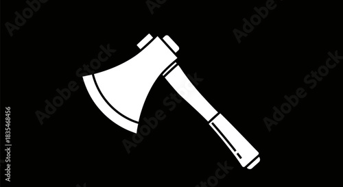 Axe Illustration - A Sharp and Powerful Tool for Woodworking.