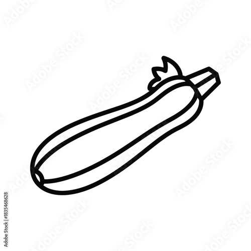 Obraz na płótnie Outline icon of fresh zucchini vegetable great source of vitamins healthy food d