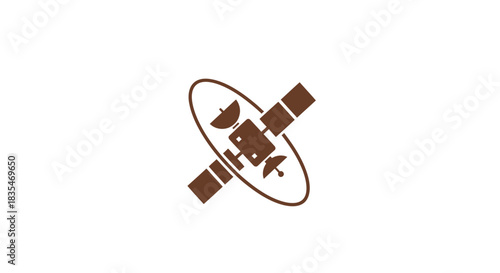 Brown satellite icon