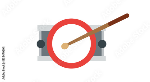 Minimalist drum with stick