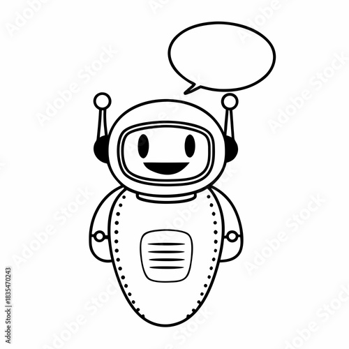 Vector icon of a chatbot robot 