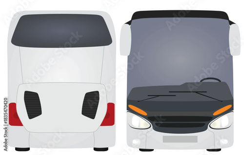 White tourist bus. vector illustration	