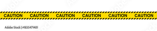 Yellow and black caution tape