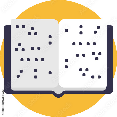 Braille text – Raised dots representing letters for visually impaired reading.