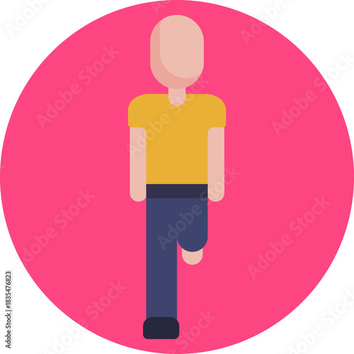 Individual with a leg amputation.