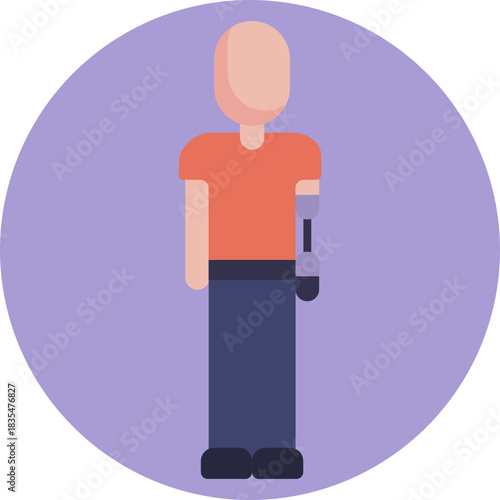 A person using a prosthetic hand for daily activities.