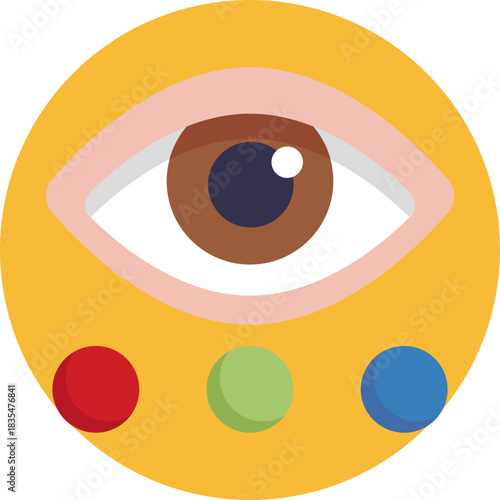 Symbol for visual accessibility related to color blindness.