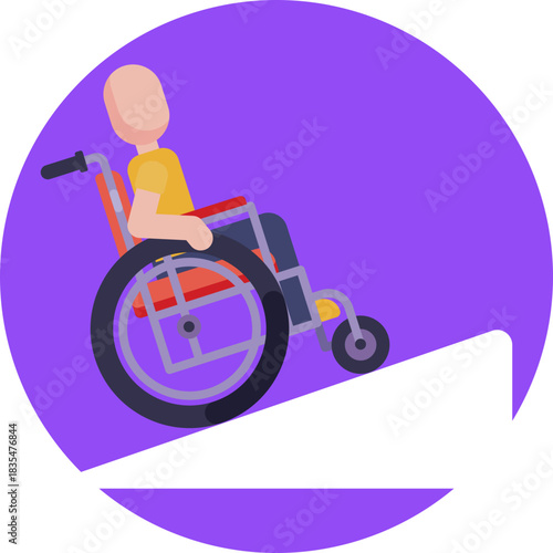 Represents accessibility and support for people using wheelchairs.