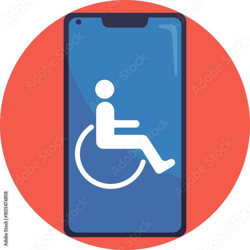 A smartphone designed for accessibility, aiding communication for disabled users.