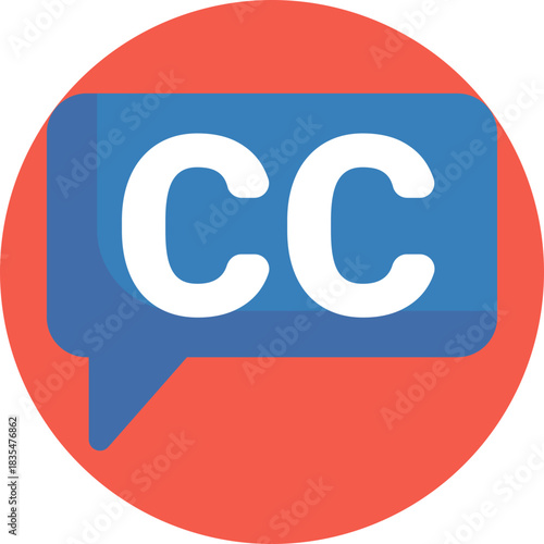 Icon representing subtitles for videos, aiding hearing-impaired viewers.