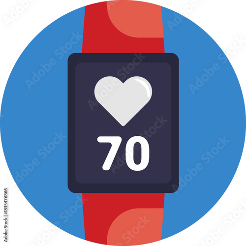 A wearable watch that monitors heart rate for health tracking.