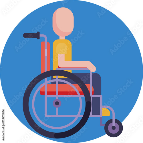 A symbol of mobility assistance for individuals with physical disabilities.