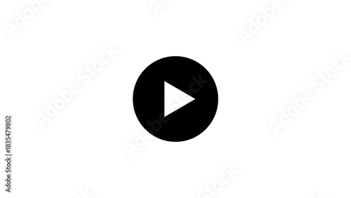 Free Download A simple black oval shape with a white play button icon centered inside representing media playback or video start - GFXLoad