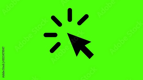 Click Animation with green background