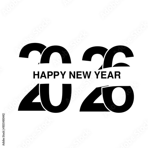 Illustration of the year twenty2026 Happy New Year Merry Christmas background with fireworks. 2026 elegant greeting card design in blue and gold for company celebrations