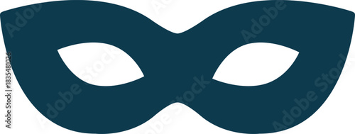 Blue Masquerade Mask Graphic