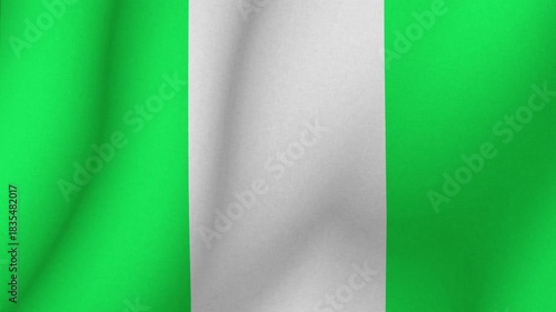 Wallpaper Mural The flag the Federal Republic of Nigeria. The evolving national flag the Nigeria in 3d format. 1080p HD animation for presentation Torontodigital.ca