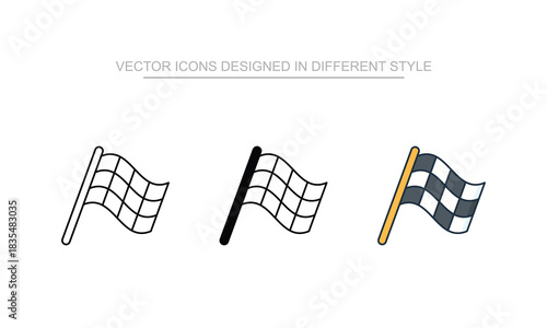 Flag vector design in modern and trendy style icon