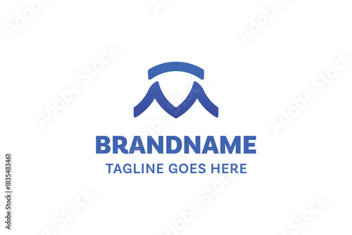 Letter M Shield Modern Logo, symbolizing protection, strength, and stability