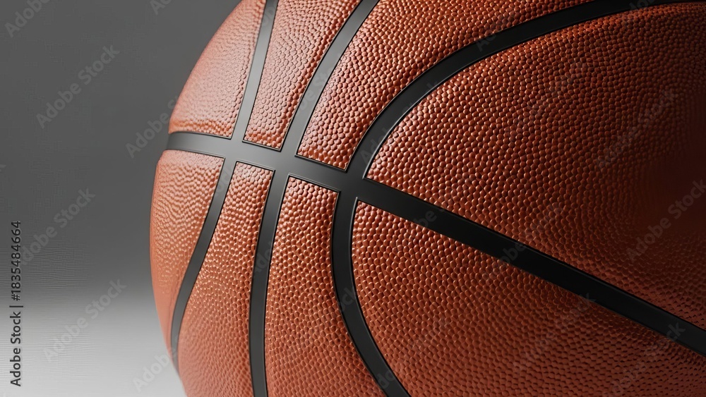Fototapeta premium Basketball Texture With Reflective Surface Highlights