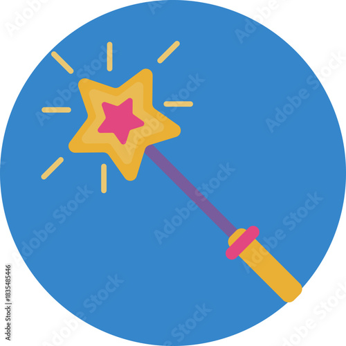 A sparkling wand used to cast magical spells.