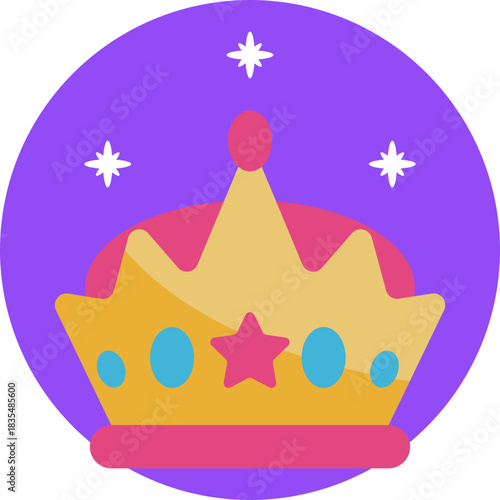 A regal crown symbolizing royalty and magical elegance.