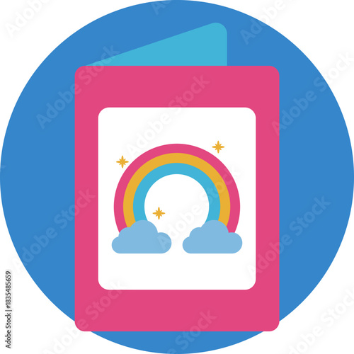 Simple closed book, representing learning, stories, or education.