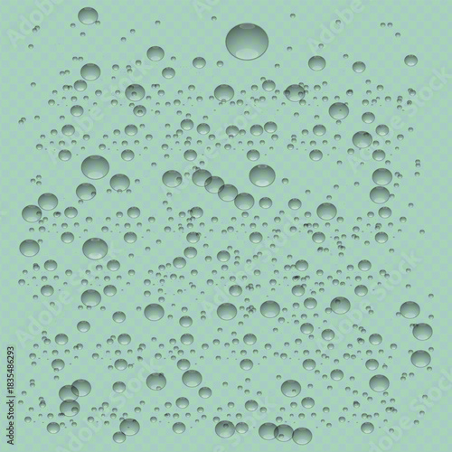Water vector realistic bubble raindrop illustration
