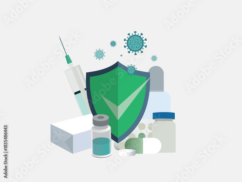 Preventing virus infection with vaccination and medical treatment