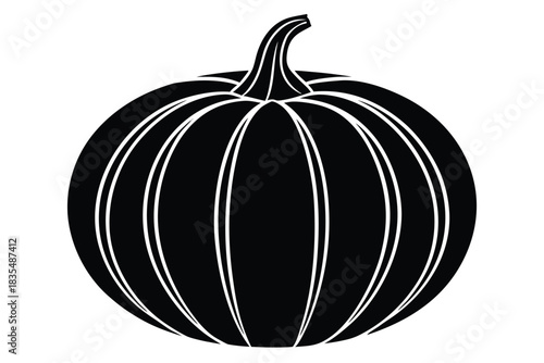 pumpkin vector icon silhouette illustration
