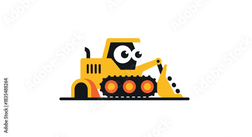 Cartoon bulldozer