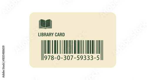 Library card graphic