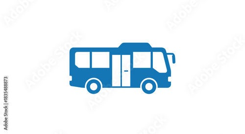 Blue bus icon