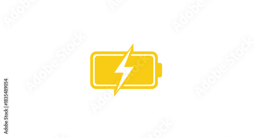 Yellow battery icon with a lightning bolt
