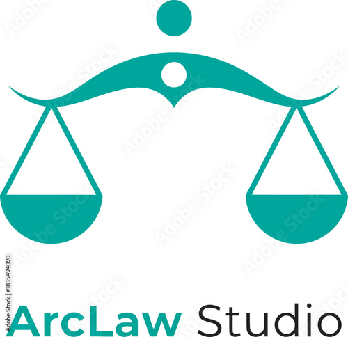 ArcLaw Studio justice balance legal vector illustration 