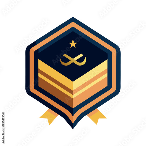 vector illustration of a gold medal