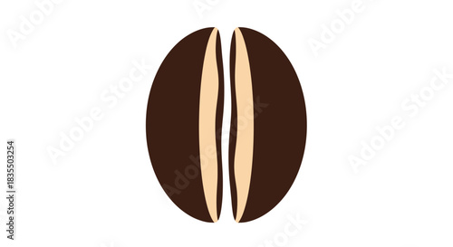 Stylized coffee bean illustration