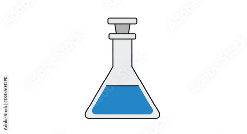 Cartoon illustration of flask