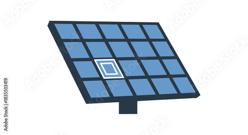 Angled blue solar panel