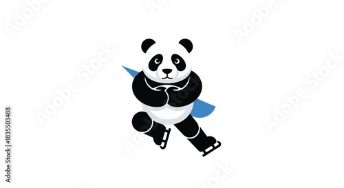 Panda on skates