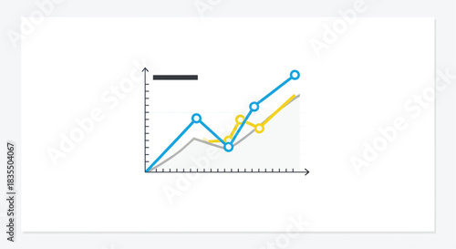 Line chart with upward trends