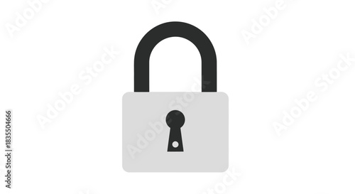 Simple flat padlock icon