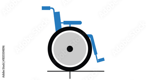 Blue and grey wheelchair graphic