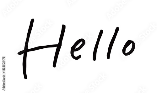 手書き文字「Hello」｜シンプルで見やすい英語筆記体ロゴ風文字
