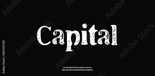 capital modern font typography arrow icon illustration Logo.