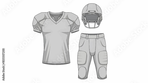 American Football Full Uniform Kit Mockup