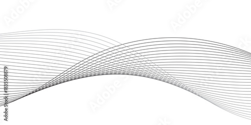 Trendy geometric background of smooth wave blend lines. Vector illustration for banners, posters, covers. Abstract modern design, Abstract background vector.