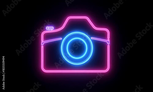 Glowing_neon_camera_icon_animation